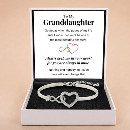 To My Granddaughter - Infinity Heart Bracelet