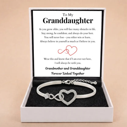 To My Granddaughter - Infinity Heart Bracelet