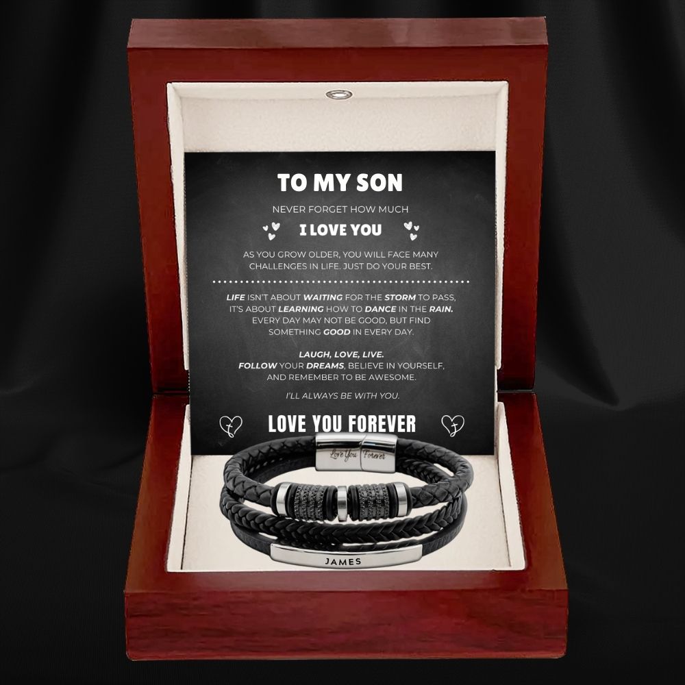 To My Son - Forever Together Name Bracelet