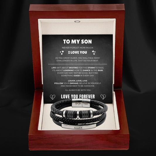 To My Son - Forever Together Name Bracelet