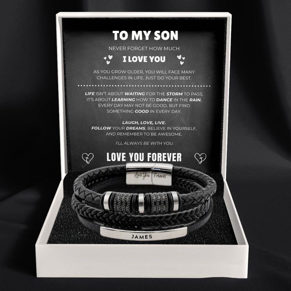 To My Son - Forever Together Name Bracelet