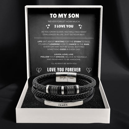 To My Son - Forever Together Name Bracelet