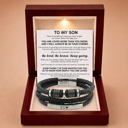 Infinite Love Personalised Name Bracelet For Son - You're Loved More Than You Know