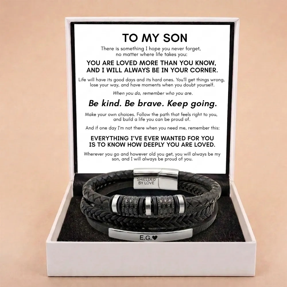 Infinite Love Personalised Name Bracelet For Son - You're Loved More Than You Know