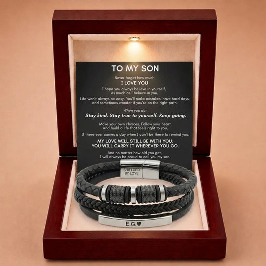 Infinite Love Personalised Name Bracelet For Son - My Love Will Always Be With You