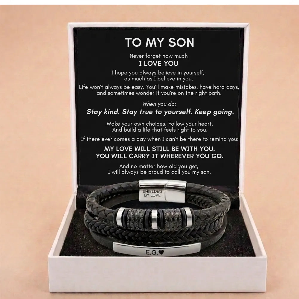 Infinite Love Personalised Name Bracelet For Son - My Love Will Always Be With You