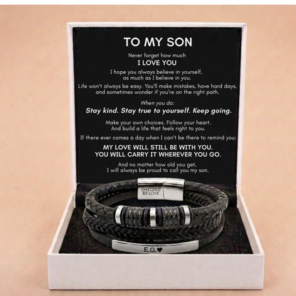 Infinite Love Personalised Name Bracelet For Son - My Love Will Always Be With You