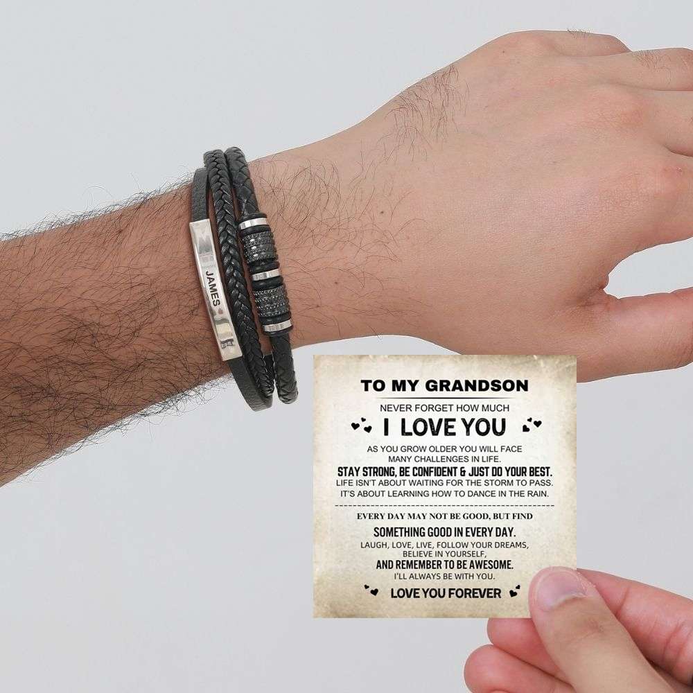 To My Grandson - Forever Together Name Bracelet