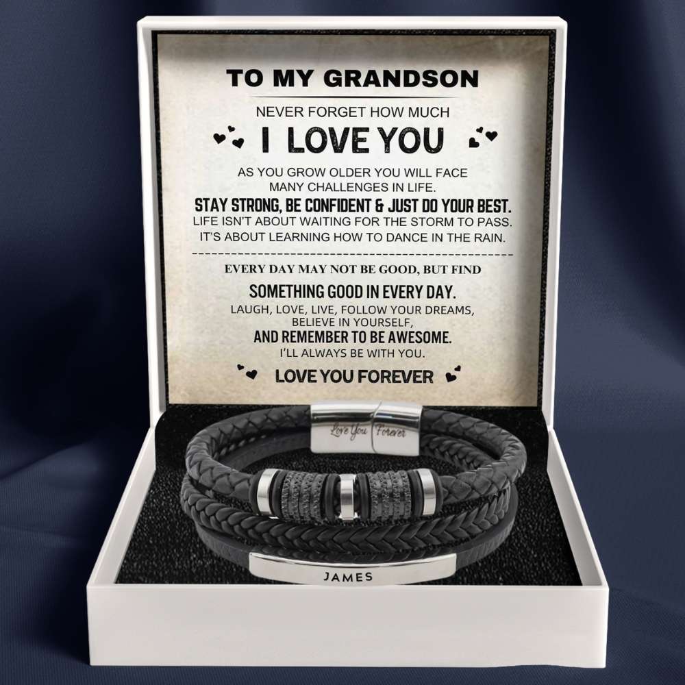 To My Grandson - Forever Together Name Bracelet