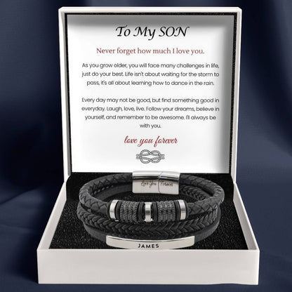 To My Son - Forever Together Name Bracelet