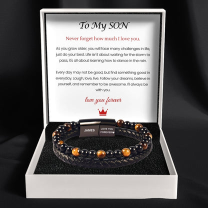 To My Son - Tiger Eye Protection Bracelet