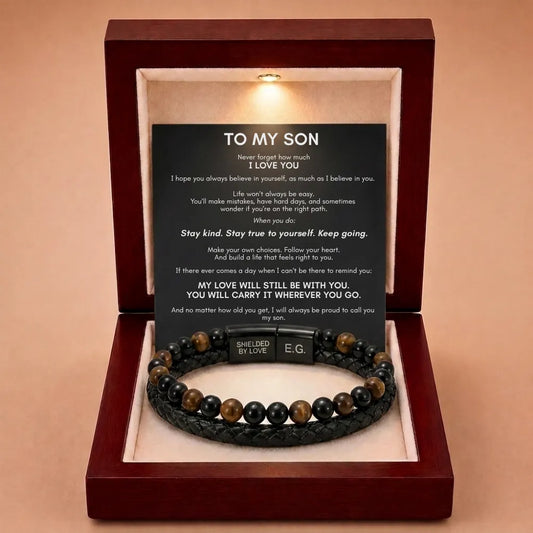 Shielded By Love Protection Bracelet For Son - My Love Will Always Be With You