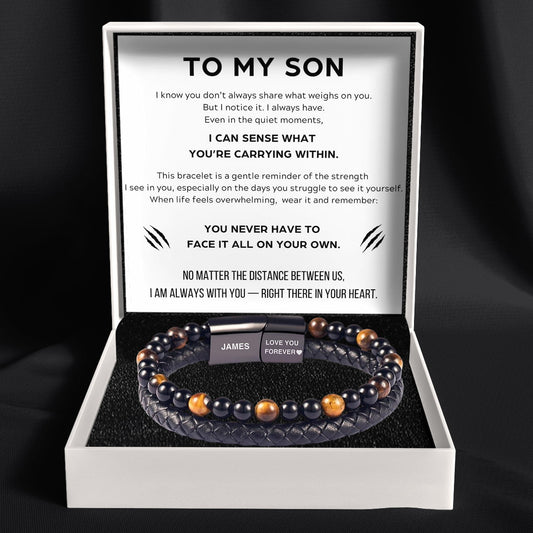To My Son - Tiger Eye Protection Bracelet
