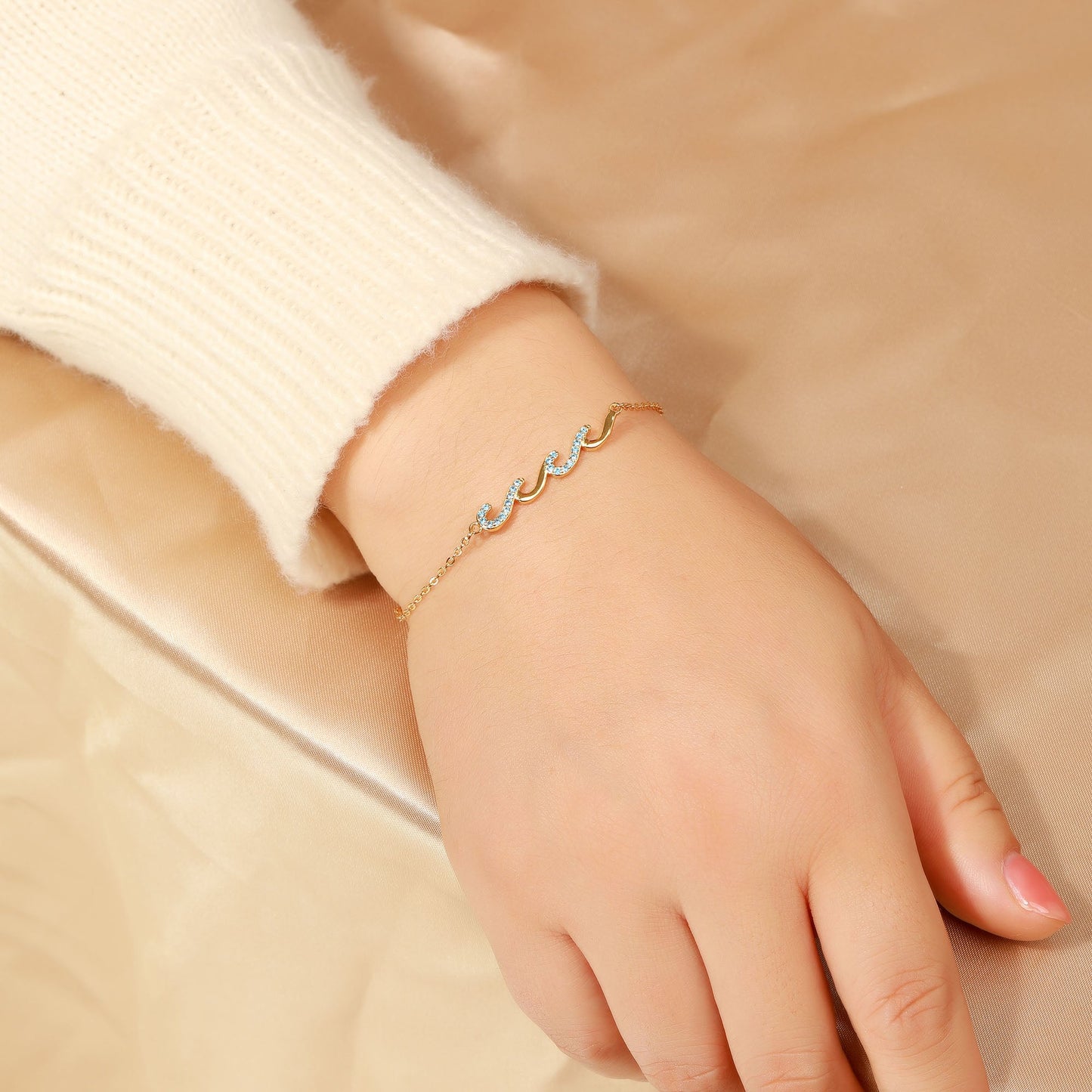 To My Bestie - Triple Wave Friendship Matching Bracelet
