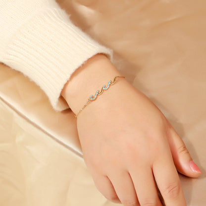 To My Sister - Triple Wave Friendship Matching Bracelet