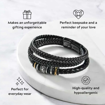 To My Grandson 'Love You Forever' Bracelet