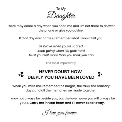 Forever Linked Bracelet For Daughter - 'Never Doubt A Mother’s Love'