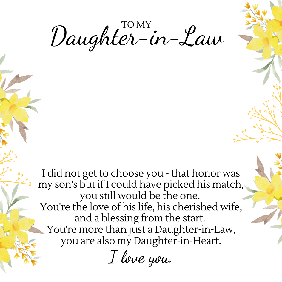 Daughter Message Card