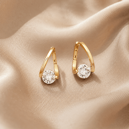 Diamond Round Stud Earrings