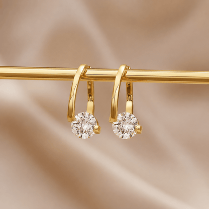 Diamond Round Stud Earrings