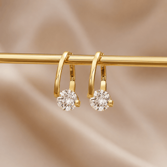 Diamond Round Stud Earrings