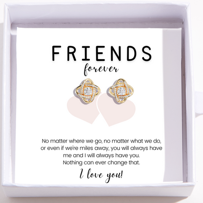 Love Knot Earrings For Best Friend – Friends Forever