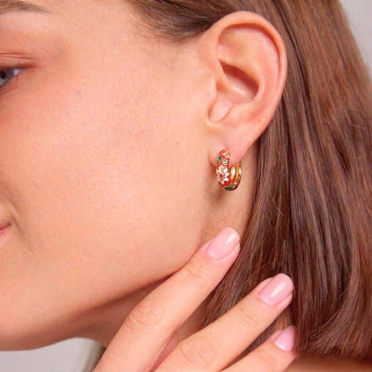 Golden Petal Hoops