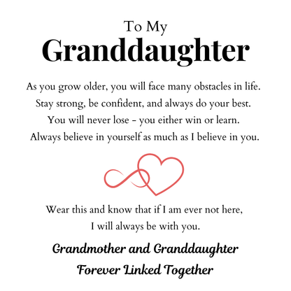 To My Granddaughter - Infinity Heart Name Bracelet