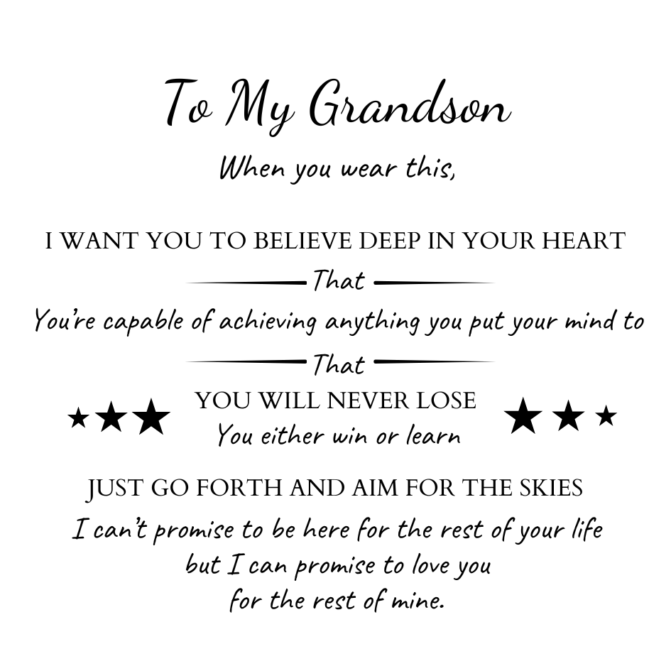 To My Grandson - 'Love You Forever' Personalised Name Bracelet