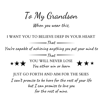 To My Grandson - 'Love You Forever' Personalised Name Bracelet