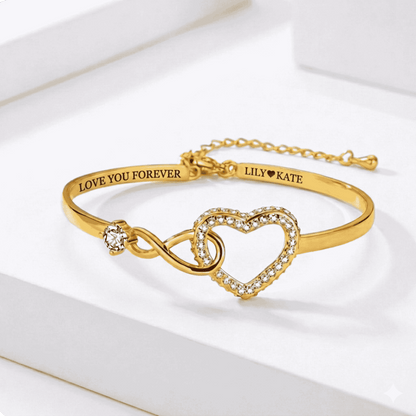 To My Mum - Infinity Heart Name Bracelet