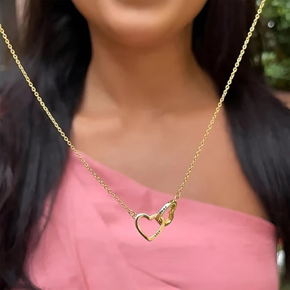 To My Daughter - Interlocking Hearts Name Necklace