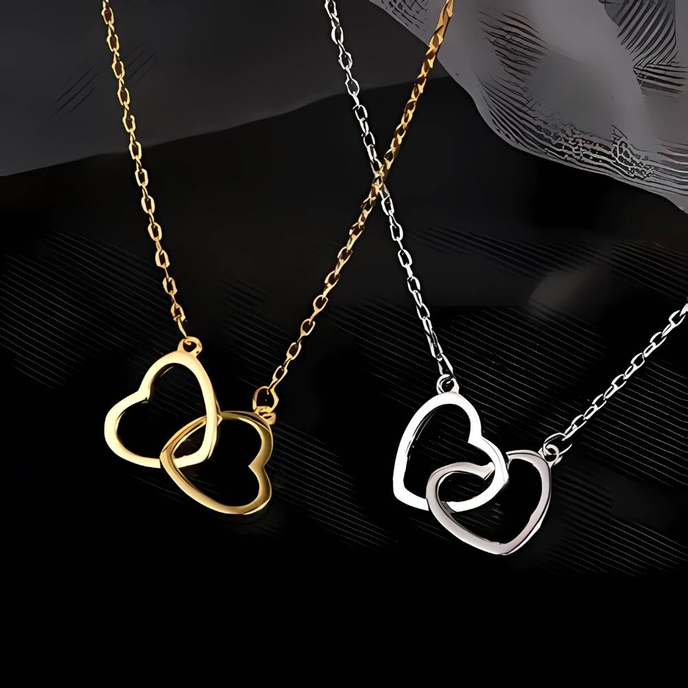 Interlocking Hearts Name Necklace