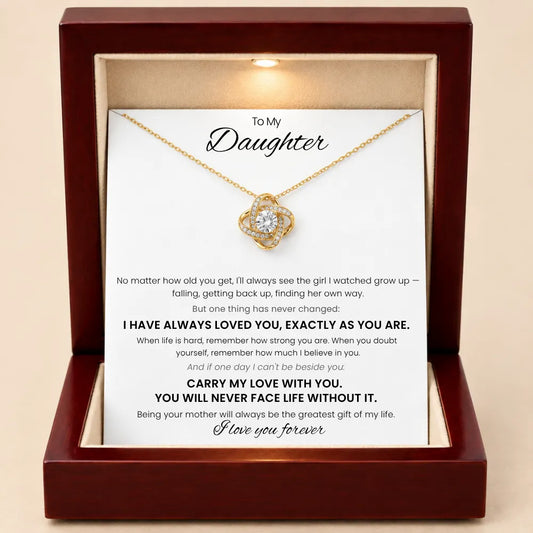 Love Knot Necklace for Daughter - Carry My Love With You