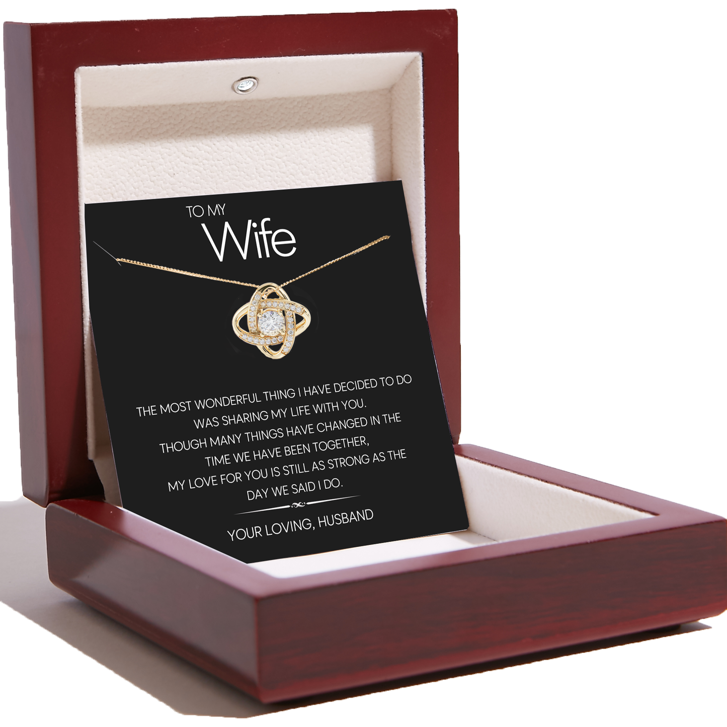 To My Wife Love Knot Necklace - The Most Wonderful Thing