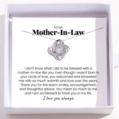 Love Knot Necklace For Mother-In-Law - So Blessed To Have You