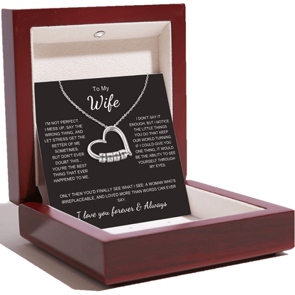 Charming Heart Necklace with Engraved Name Beads