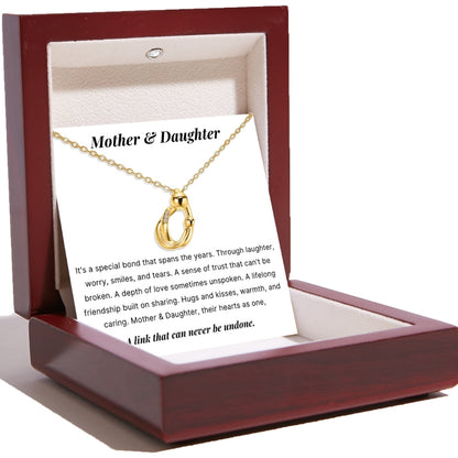 Mother Daughter Hug Necklace