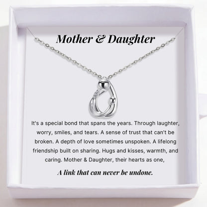 Mother Daughter Hug Necklace