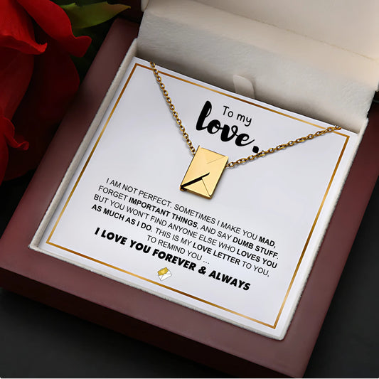 Love Letter Necklace & Card Gift Set