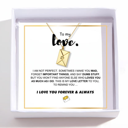 Love Letter Necklace & Card Gift Set