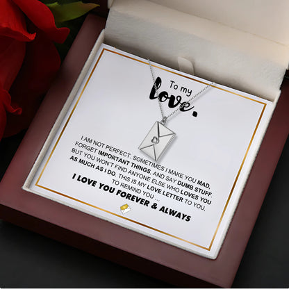 Love Letter Necklace & Card Gift Set