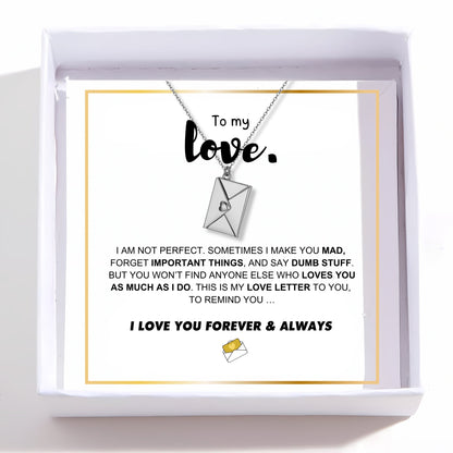 Love Letter Necklace & Card Gift Set