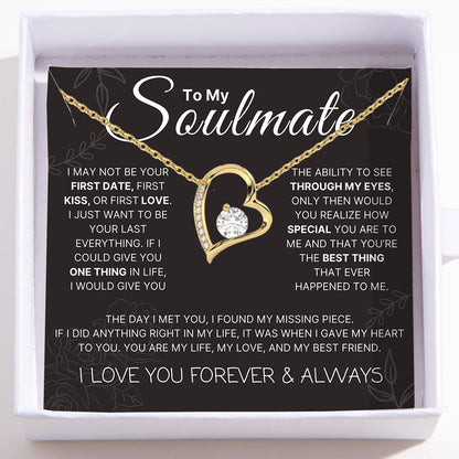 Love Heart Necklace For Soulmate -  The Day I Met You