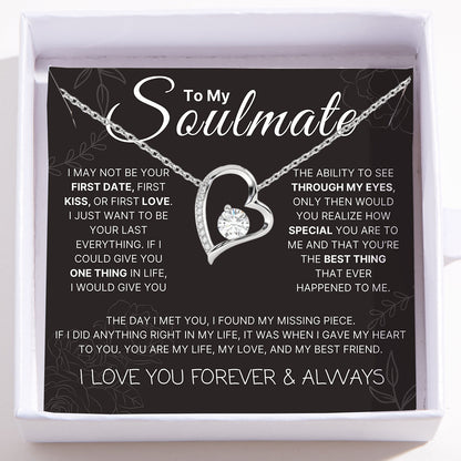 Love Heart Necklace For Soulmate -  The Day I Met You