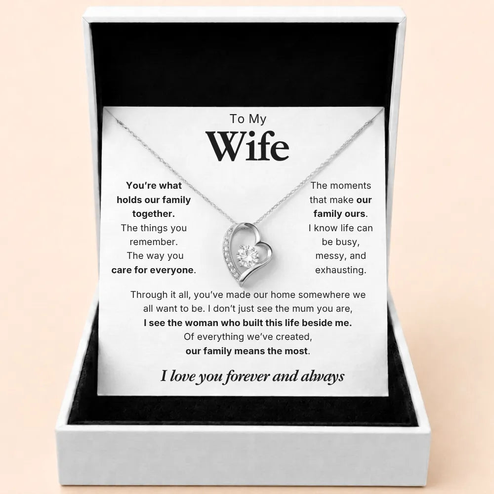 Love Heart Necklace For Wife - You Hold Us Together