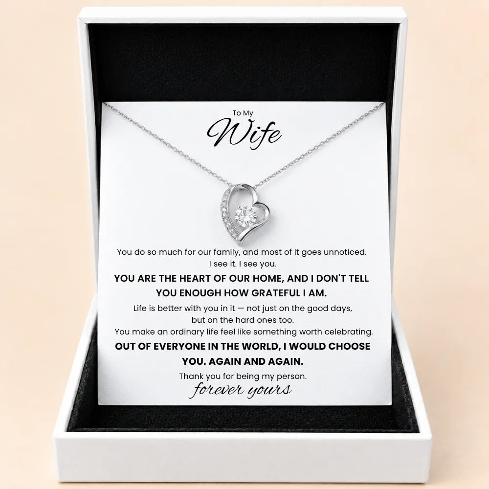 Love Heart Necklace For Wife - Grateful To Call You My Wife