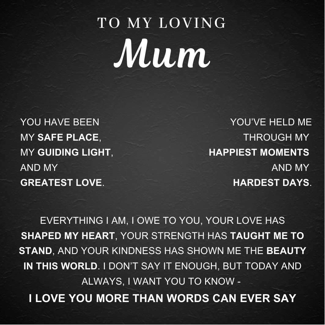 To My Mum - Infinity Heart Necklace & Card