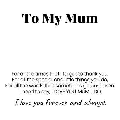 To My Mum - Infinity Heart Name Bracelet