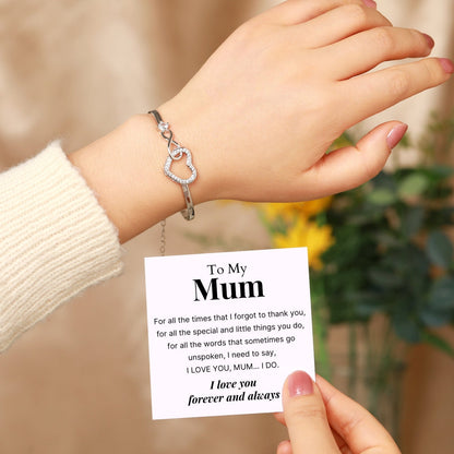 Infinity Heart Bracelet For Mum